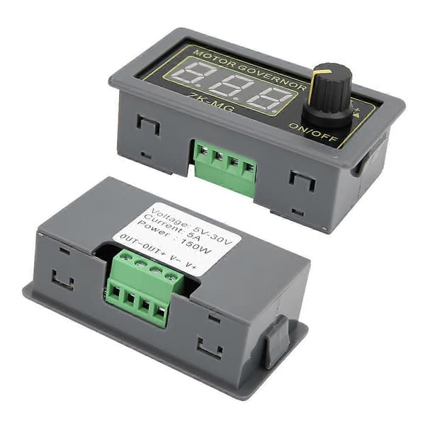 DC Motor Kontroller PWM Motorhastighetsregulator LED Lysdimmer Digitalt Display Encoder 5V 12V 24V