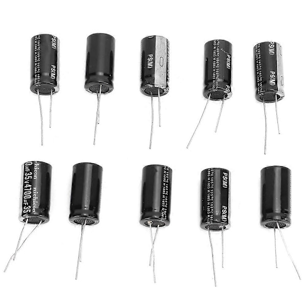 10 stk. sorte 35V 4700F aluminium elektrolyt kondensator standard terminal 18 x 30 mm