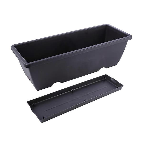 2 Set Lång Trädgård Planteringslåda Plast Blomkruka Blomlåda
