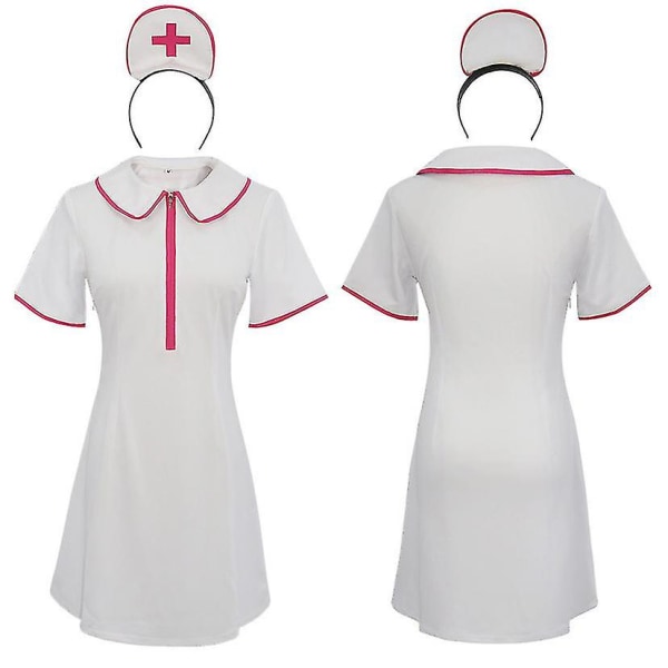 Motorsåg Man Power Cosplay Kostym Sjuksköterska Uniform Klänning Kostymer 2XL