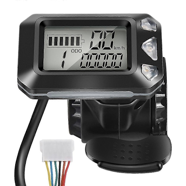 24V 36V Justerbar Elektrisk Scooter Instrument Display Skärm Växel Accelerator kompatibel med 5,5 Tums Scooterdelar (6 Stift)-B15