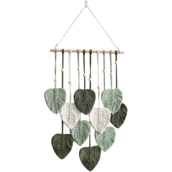 Makramé Väggbonad Handgjorda Hemdekorationer Boho Makramé Tapestry Vävda Väggbonader Löv Fjäder Väggdekoration