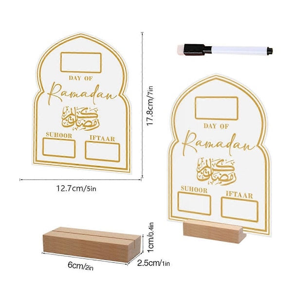 Ramadan Kalender, Ramadan Adventskalender, Dage af Ramadan Akryl Nedtællingskalendere Nedtælling til