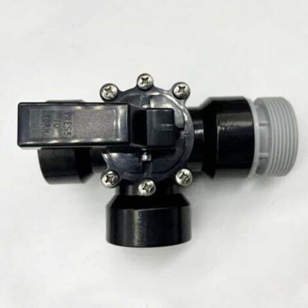 3,8 cm 3-vejs poolventil - 4517 sandpumpeportventil - spa bypass tætningsventil
