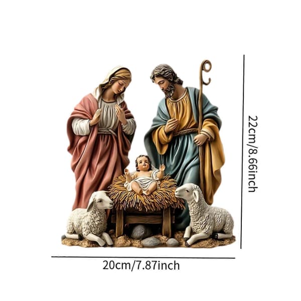 Julekrybbe Figur Jesus Samlerobjekt Figur til Gave Kontor