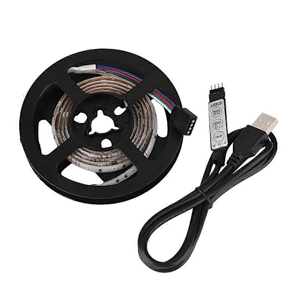 Vattentät USB RGB LED Mjuk Strip Belysning Bakgrundsbelysning för Dator TV (1m)