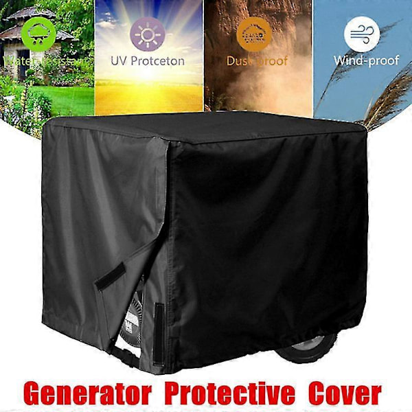Vandtæt Universal Generator Cover 24 X 20 X 20 Tommer - Til De Fleste Generatorer 5000-10000 Watt, Sort