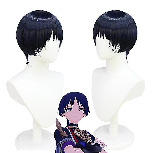 Scaramouche Cosplay Genshin Impact Costume Peruk Hatt Full Set Anime Halloween Genshin Cosplay Wanderer Kostym Uniform för män 1pcs wigs M