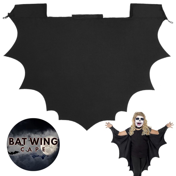 Bat Wings kostymtillbehör - Black Wings Suit Dress Up Accessoarer för drak-, vampyr- eller fladdermuskostymer Child size 110