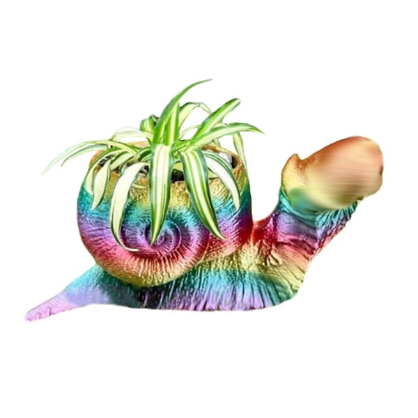 Djur Resin Snigel-Blomkruka Planter Trädgård Suckulent Växt Blomkruka Rumsdekoration