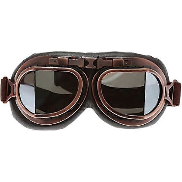 Solbriller sølv, briller, vintage og steampunk stil, for utendørssport og motocross