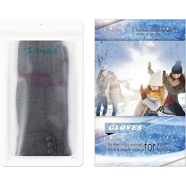 Crday Kvinnors Pekskärmshandskar - Vinterhandskar Pekskärm Full Finger For Outdoor Gift