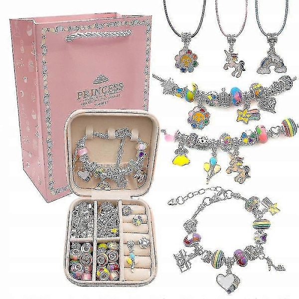 Charm Armbandstillverkningskit DIY Hantverk Smyckesset Present För Barn Flickor Tonåringar-jie