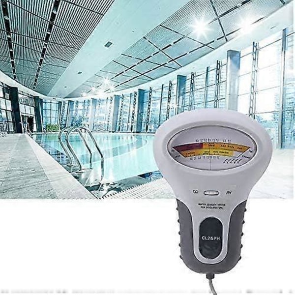 PC-102B CL2 Professionell Klor- och pH-analysator med Sond Vattenkvalitetsanalysator för Pool Spa
