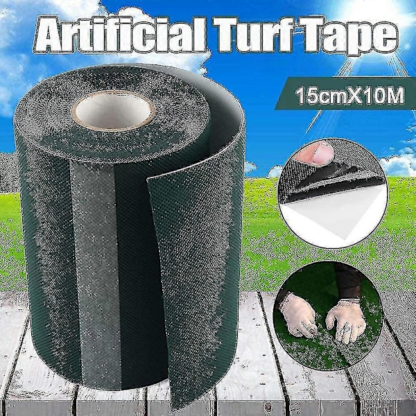 10m x 15cm Nurmikkonauha Itseliimautuva Mattoteippi Tekonurmen Saumanauha Nurmikon Mattoliimanauha Vihreä Kiinnitys Nurmikon Saumanauha