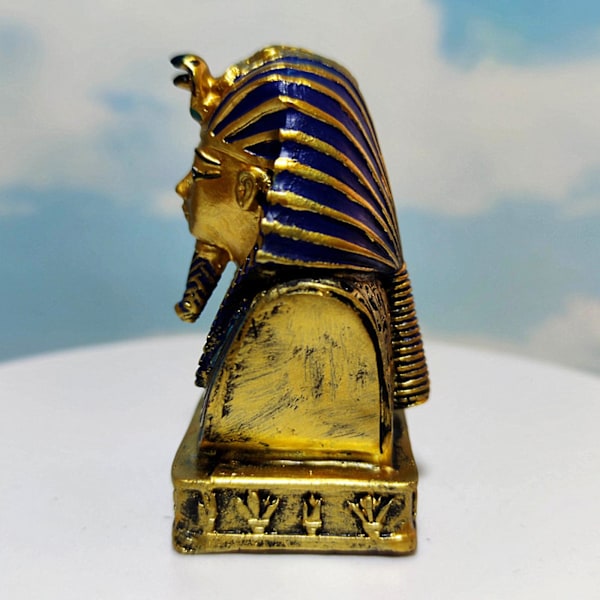 Vintage Ægyptisk Antik Cleopatra Farao Sarkofag Resin Figur Retro Statue