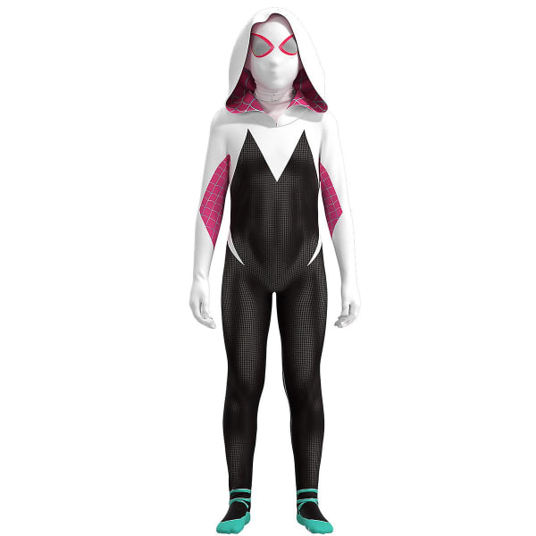 Gwen Spiderman Bodysuits för barn Barns semesterkostymer Miss Halloween Cosplay kostymer 110