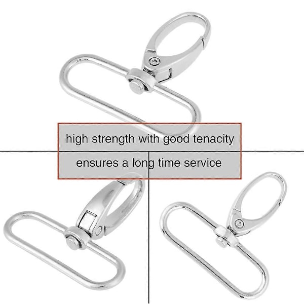 20 st Väskspännen i Zinklegering Vridbara Triggerklämmor Nyckelringskrokar (38mm)