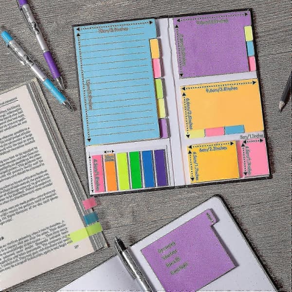 Post-it Sæt, Post-it Etiket, 410 Stykker, Separate Post-it Notes, Skoleartikler, Kontorartikler, Planner Post-it Notes, Post-it Note Inddelingsetiketter