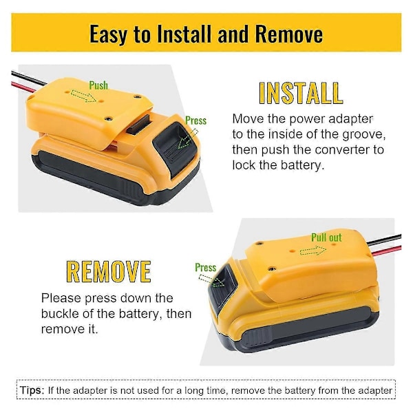 2-pack Power Wheels-adapter för 20V, Power Wheels-batterikonverteringskit med säkring & strömbrytare & kabelanslutningar