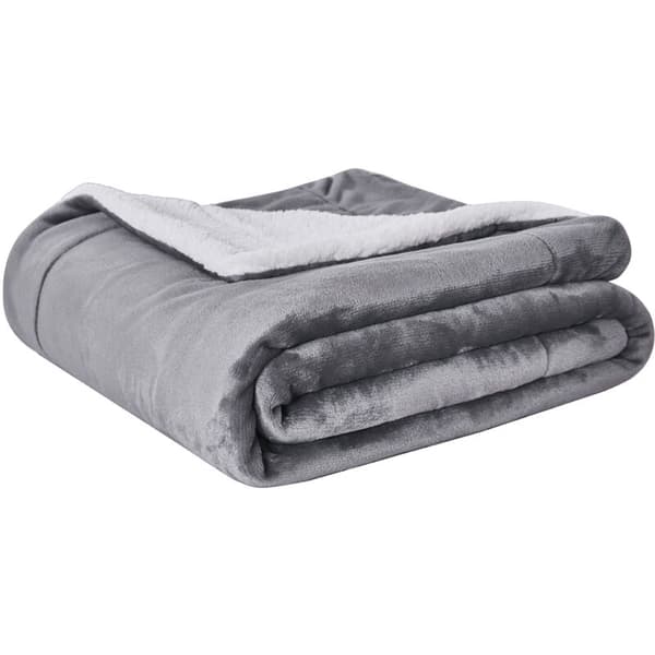 (180x200 Grå) Fleece Sofateppe - Vinter Sofateppe. Mykt og Varmt Saueskinn Sofateppe for 2 Personer