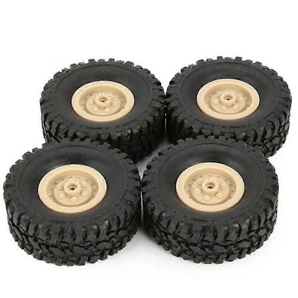 4 st Gummihjul Fälg Däck för RC 1/16 Klättring Crawler Bil B-1/B-24/C-14/C-24/B-16 Lastbilsmodell