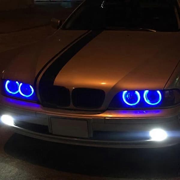 2 stk. LED Angel Eyes Marker Lyspærer Feilfrie Billykter For BM modeller E39 E53 E60 E61 E63 E64 E65 E66 E87 525i 530i 545i Blue