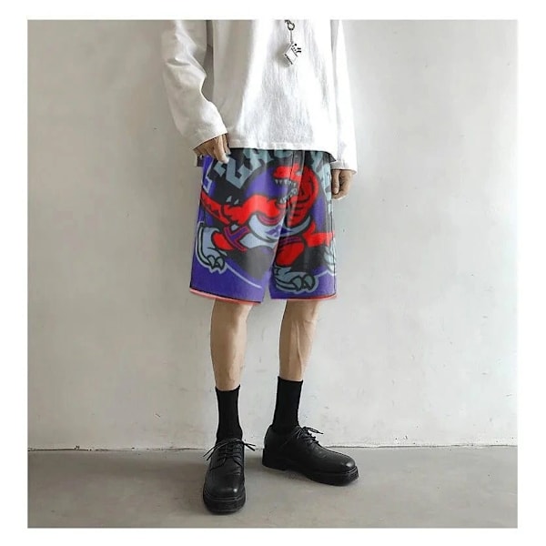 Basketshorts för män Lösa Quick Dry Beach Shorts white L