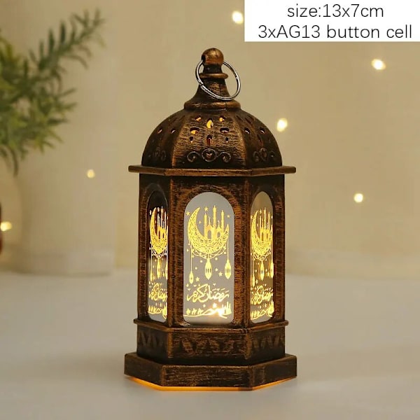 Muslimska EID Mubarak Bordsdekorationer 3D Nattljus Gurbang Kareem Ramadan Festival Festmaterial Eid Al Adha Dekoration för hemmet style 29