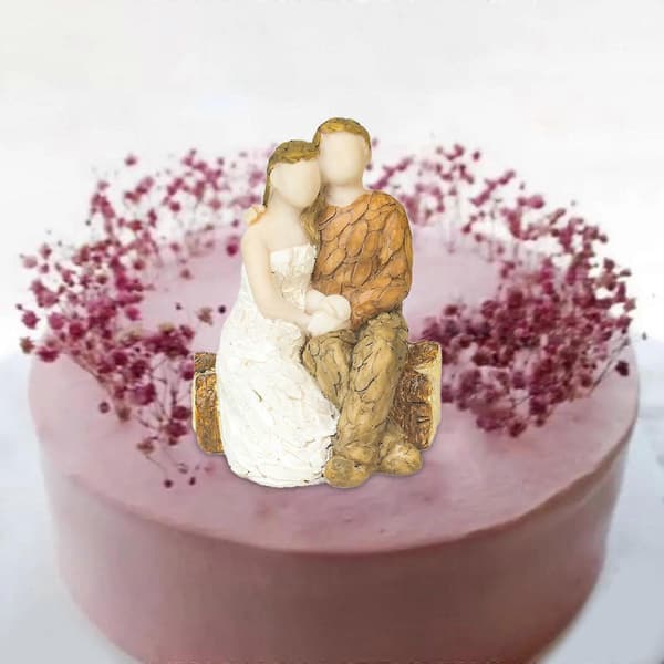 Bryllupskagepynt Brudgom Figuriner Par Statue til Jubilæumsgave