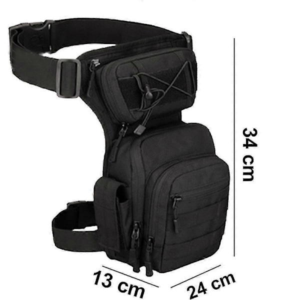 Vattentät Militär Taktisk Benväska Drop Leg Pouch Cross Over Benrigg Utomhus Cykel Vandring Lår