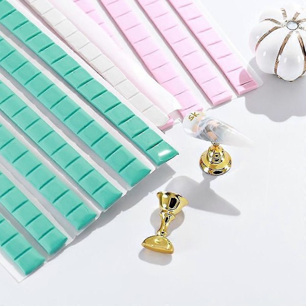 Genanvendelig Neglekunst Ler, Professionelle Falske Negletipper Klæbende Manicure Værktøj - DIY Neglekunst Klæbrig Plasticine Ikke-klæbende Hænder Ler