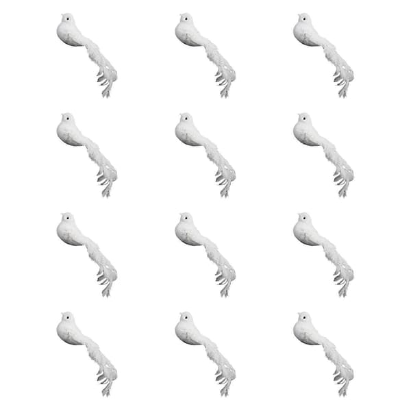 12x Simulationsfugl Statue Kunstværk Dyrefigur til Kontor Plæne Bogreol