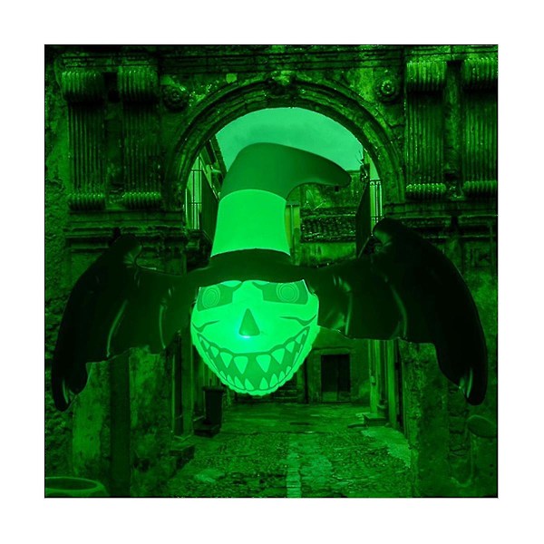 Halloween Uppblåsbar Dekoration Bat Hängande Utomhus Uppblåsbar Inbyggd Flerfärgad Led-belysning För H