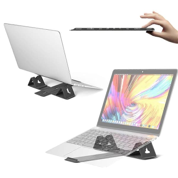 Magnetisk Justerbart Rejse Laptop Stativ til Digitale Nomader og Forretningsrejsende. Kompakt, Foldbart