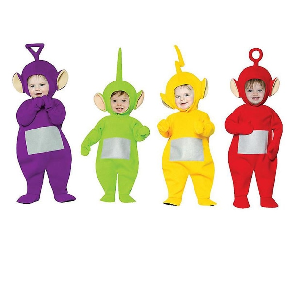 Halloween födelsedagsfest kostym 4 färger Teletubbies Rollspel Baby Rolig Tintin Tintin Disilla Rabo Anime B Kids 10-12T