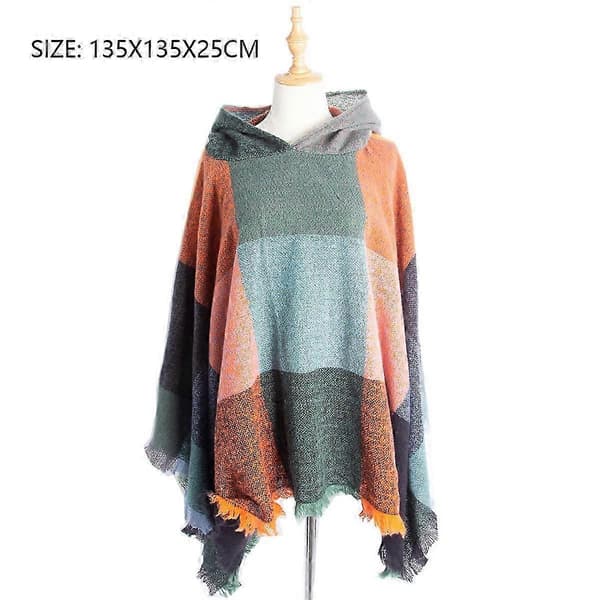 Poncho Dame Vinter Varm Elegant til Fødselsdag