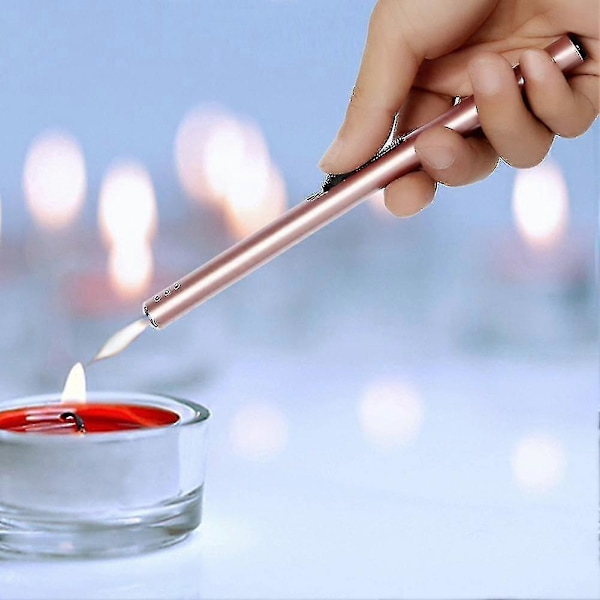 Tib Lang Ildstarter 9 Farver Jet Lighter Aluminiumlegering Sikre Torch Lightere Til Lys Aromaterapi Grill Køkken Tænder
