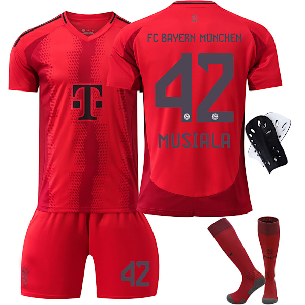 2425 Bayern Jersey 3 Jin Meizai 9 Kane 10 Sane 25 Muller Jersey Barnfotboll Uniform Suit NO.42 With Socks XXL