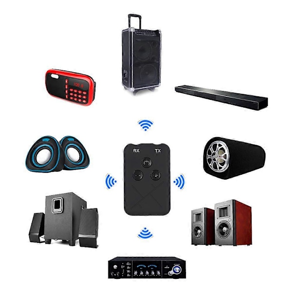 RXTX10 Trådløs Bluetooth Lydstyrkekontrol Indbygget Batteri Modtager Sender