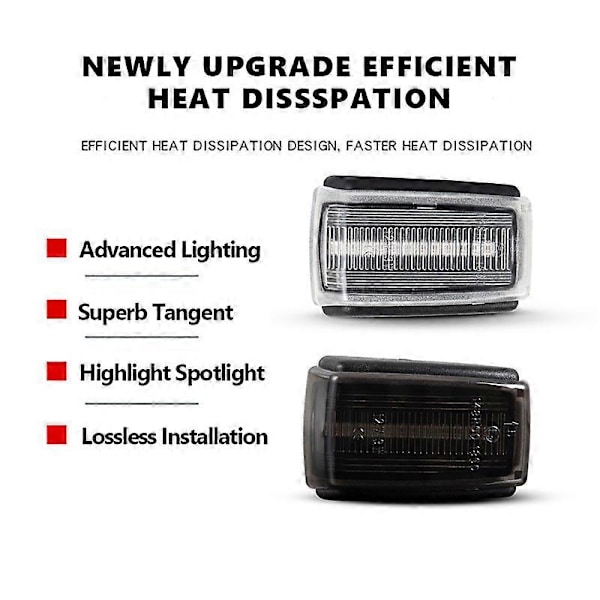 LED dynamiske blinklys til Volvo 240 740 850 940 C70 V70 S40 S70 S90 sort
