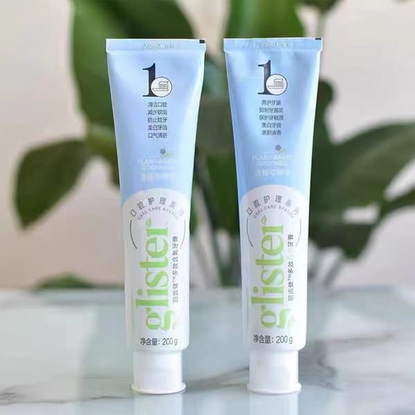2-pack Multi-effekt Fluor Vit Te Tandkräm 200g, bleker tänder och tar bort fläckar