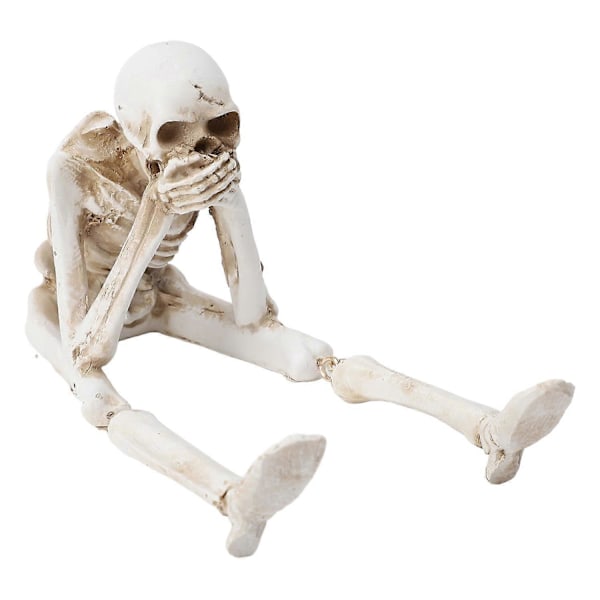 Uhæggeligt Skelet Bord Samlerobjekt Figur Fuld Krop Skelet Kranie Festival Resin Dekoration til Sh
