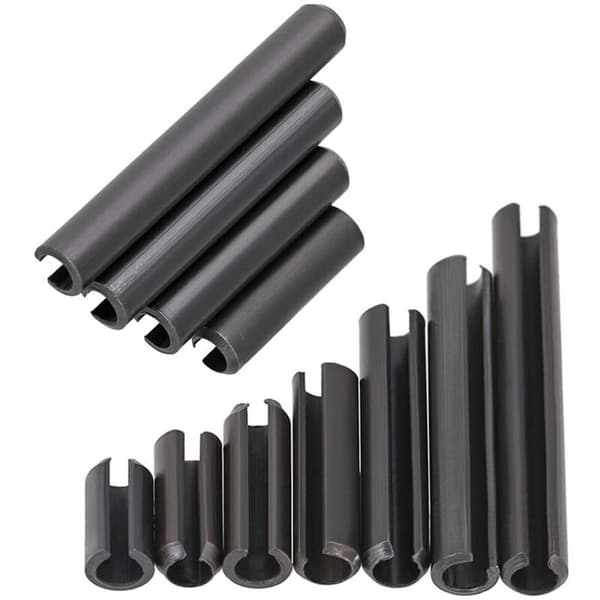 100 st delade fjäderstift, elastiska stift i manganstål. M5x16 mm