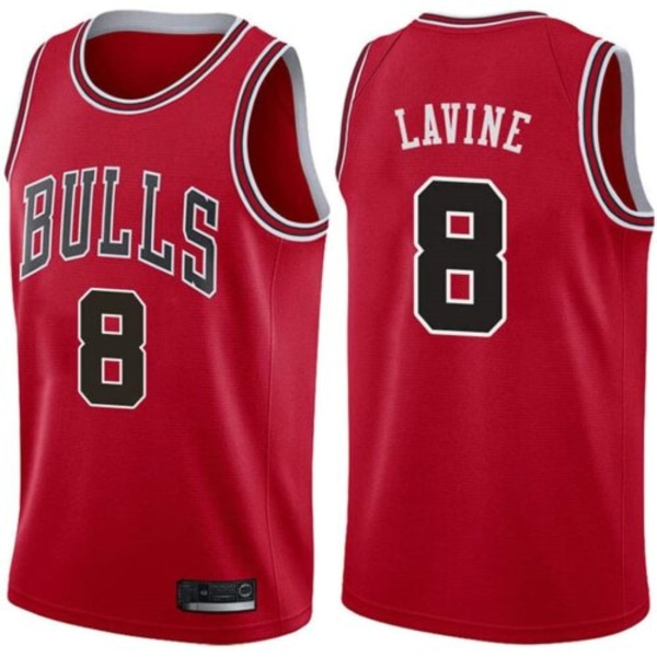 Herr Dam Baskettröja LAVINE 8# ANTHONY 00# LILLARD 0# vuxen Kortärmad Sport Running T-shirts Unisex red#8 XL