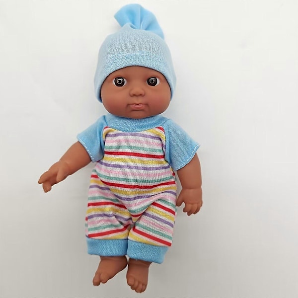 Svart Emaljdocka 7-tums Mini Svart Emaljdocka Barnleksak