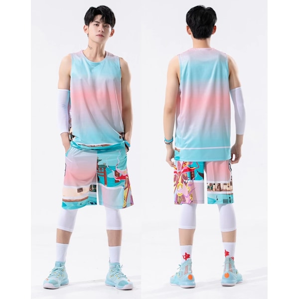 Nya sporter och shorts för basketboll som andas Pink 4XL