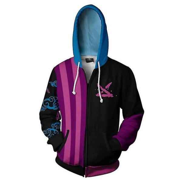 Snabb leverans Unisex Anime 3d- print med huva Streetwear Cosplay Costume Legends League Huvjacka för män kvinnor S