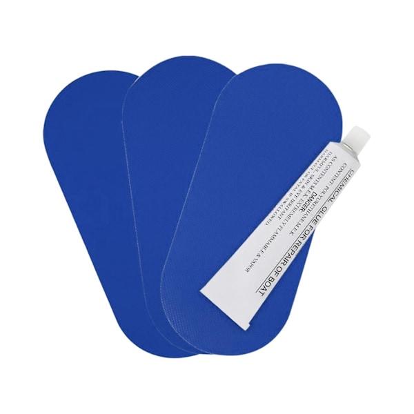 Båt Reparationslapp Kit PVC Reparationslappar för Jolle Kanot Pool Blå