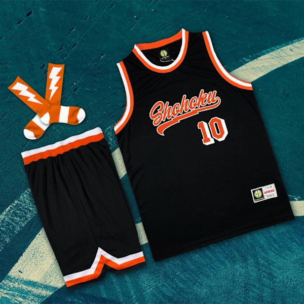 Basketkläder för män för kvinnor Basketuniformer Sportkläder Black Orange M(165 170cm)